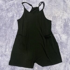 Women's‎ Black  Summer Romper Jumpsuit Super Soft Size Medium Pockets